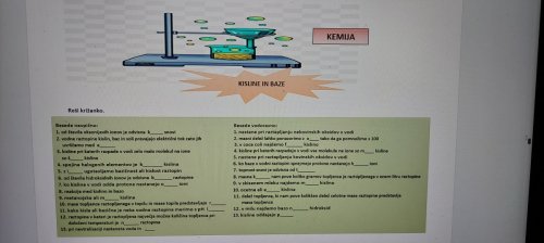 UTRJEVANJE SNOVI Z VAJAMI ZA 9. RAZRED